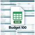 OrdnaCraft Budget 100 cover med XLSX regnearksikon
