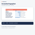 OrdnaCraft Investeringsplan med indstillinger for valuta, beløb, afkast og periode